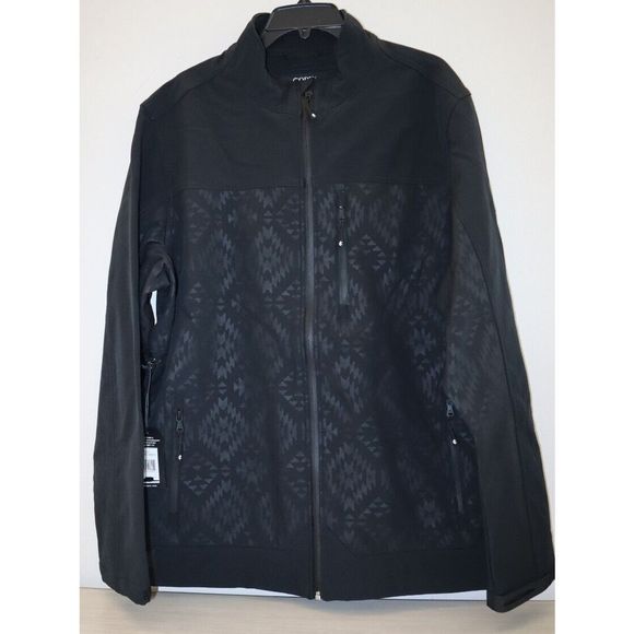 Cody James Core Men Sz L Black Southwestern Print Full Zip Steamboat Jacket $109 - Picture 1 of 9